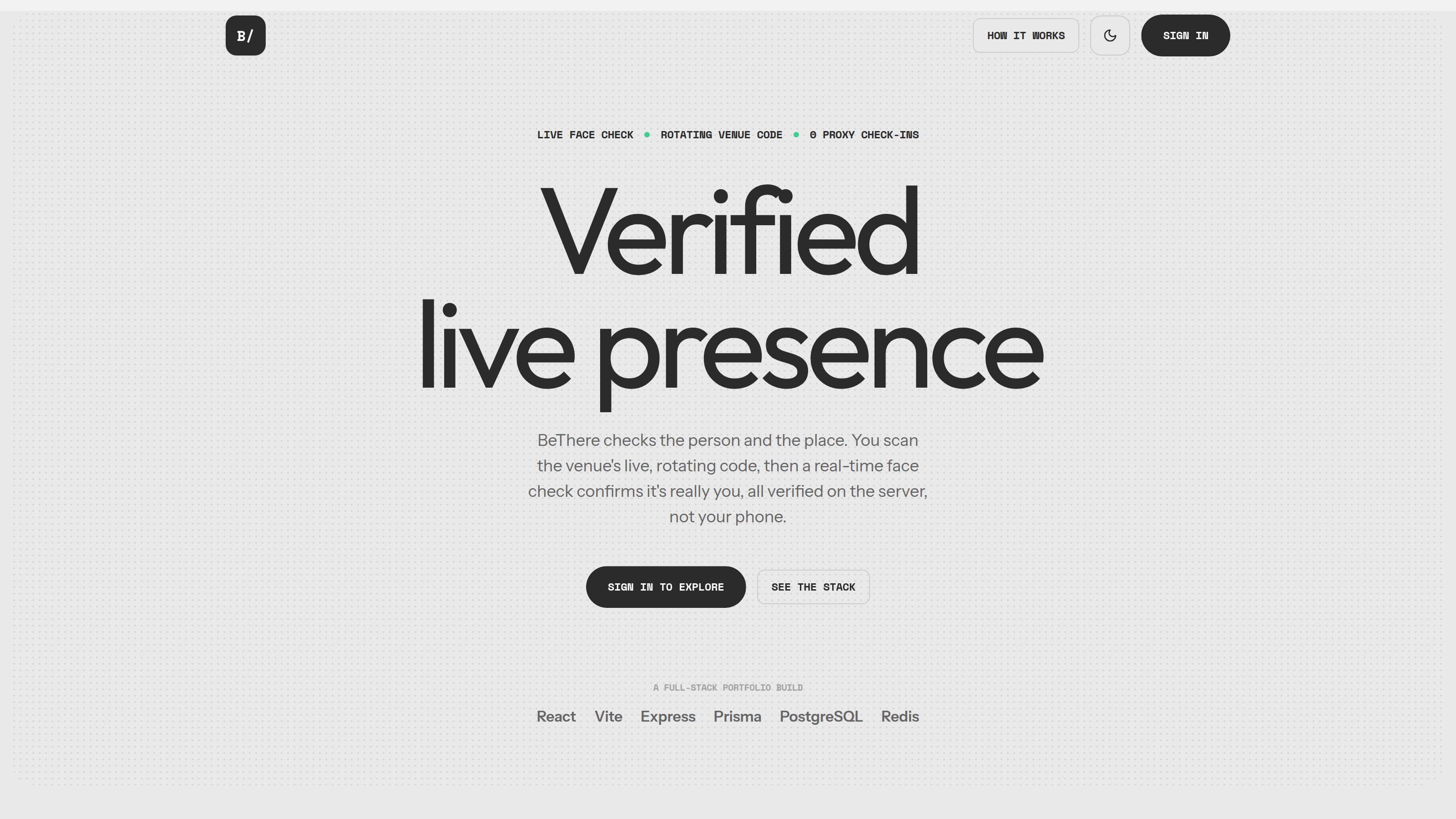BeThere: Face-Verified Live-Presence Attendance System