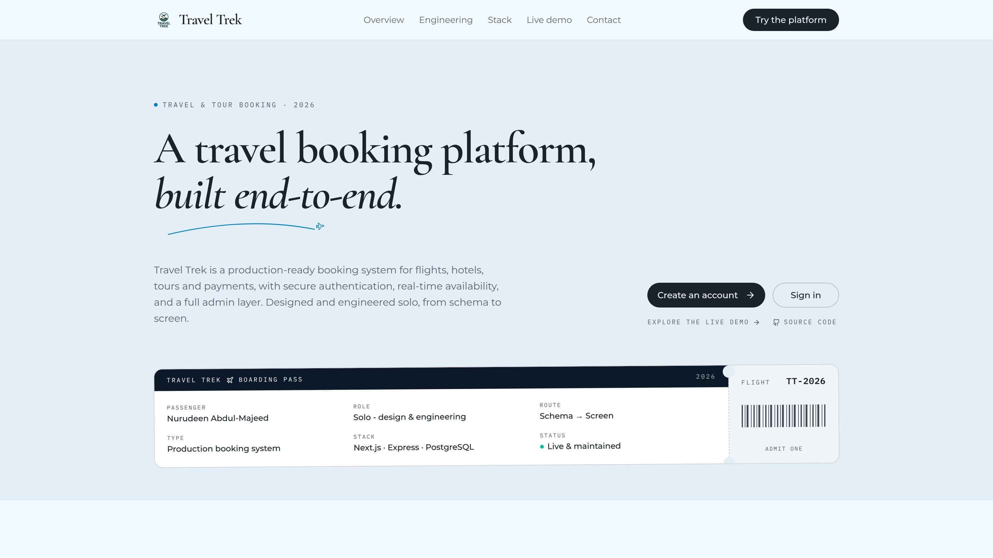 TravelTrek: Travel & Tour Booking Platform