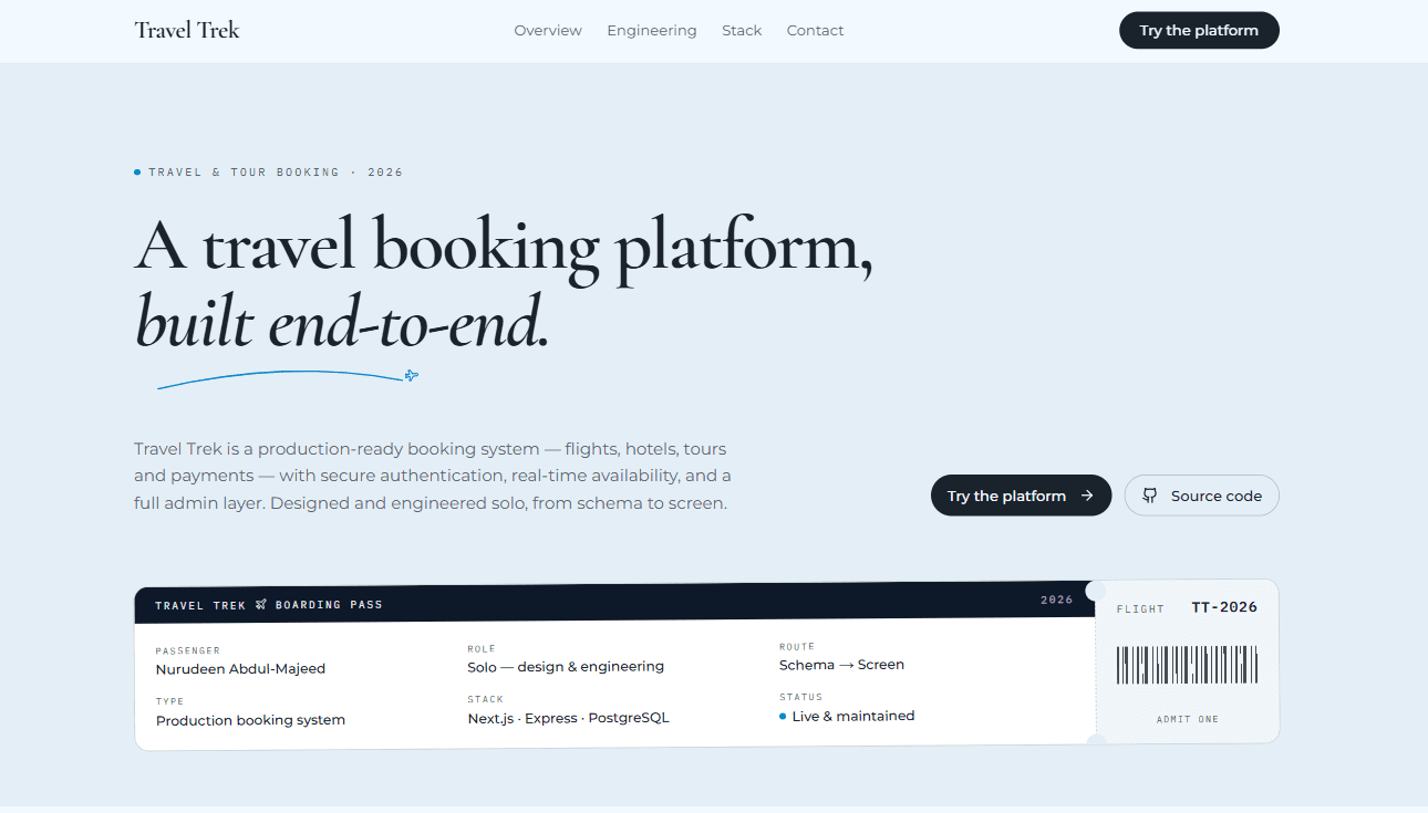 TravelTrek - All-in-One Flight, Hotel & Tour Booking Platform